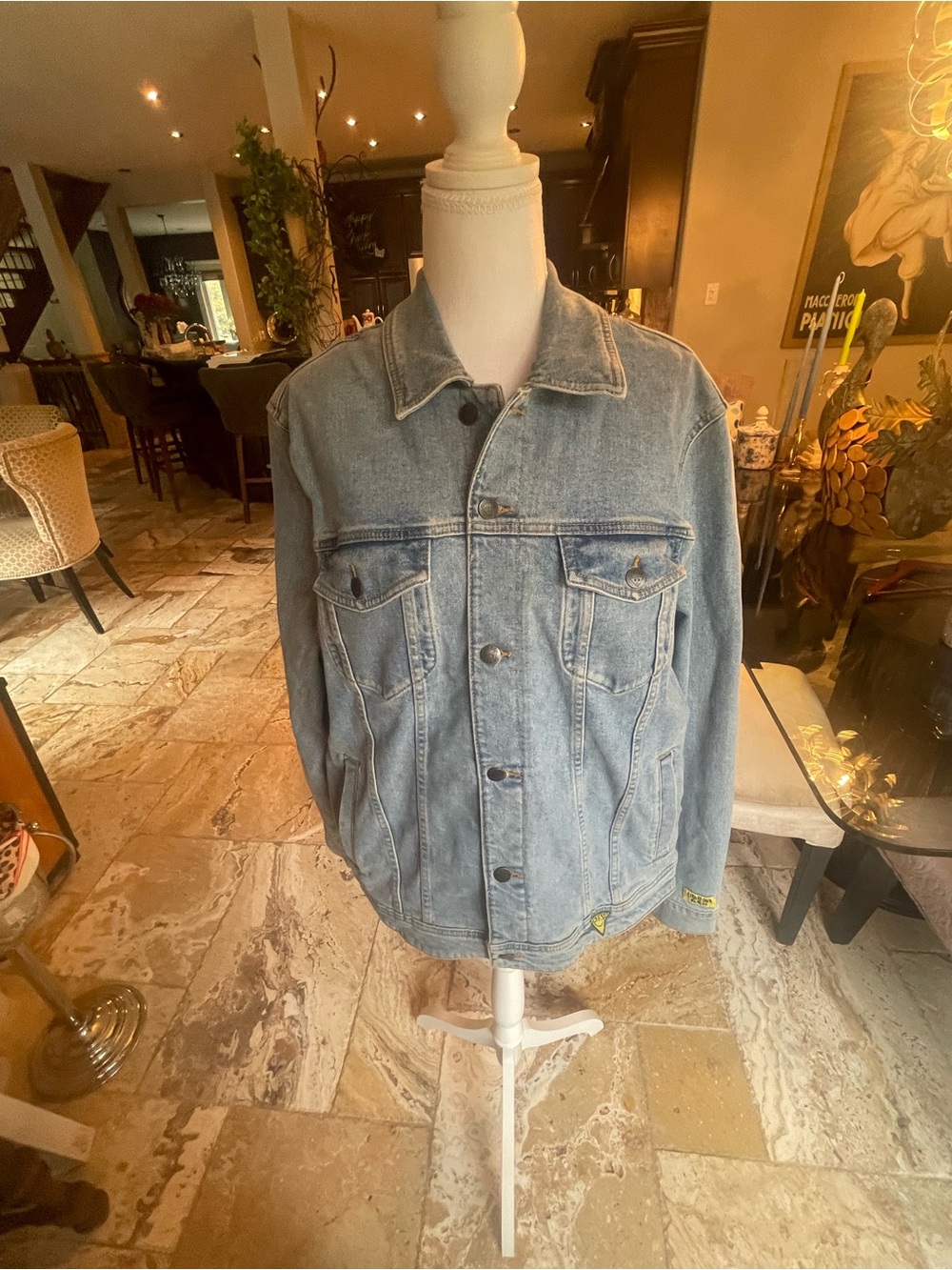 Guess Light Blue Denim Trucker Jacket - Men